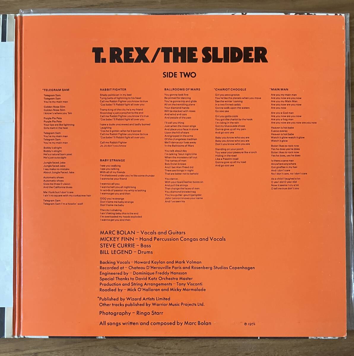 【良好 ・帯付き】T・REX 「THE SLIDER」 T・レックス 「ザ・スライダー」 LP レコード EOP-80565 Odeon_画像4
