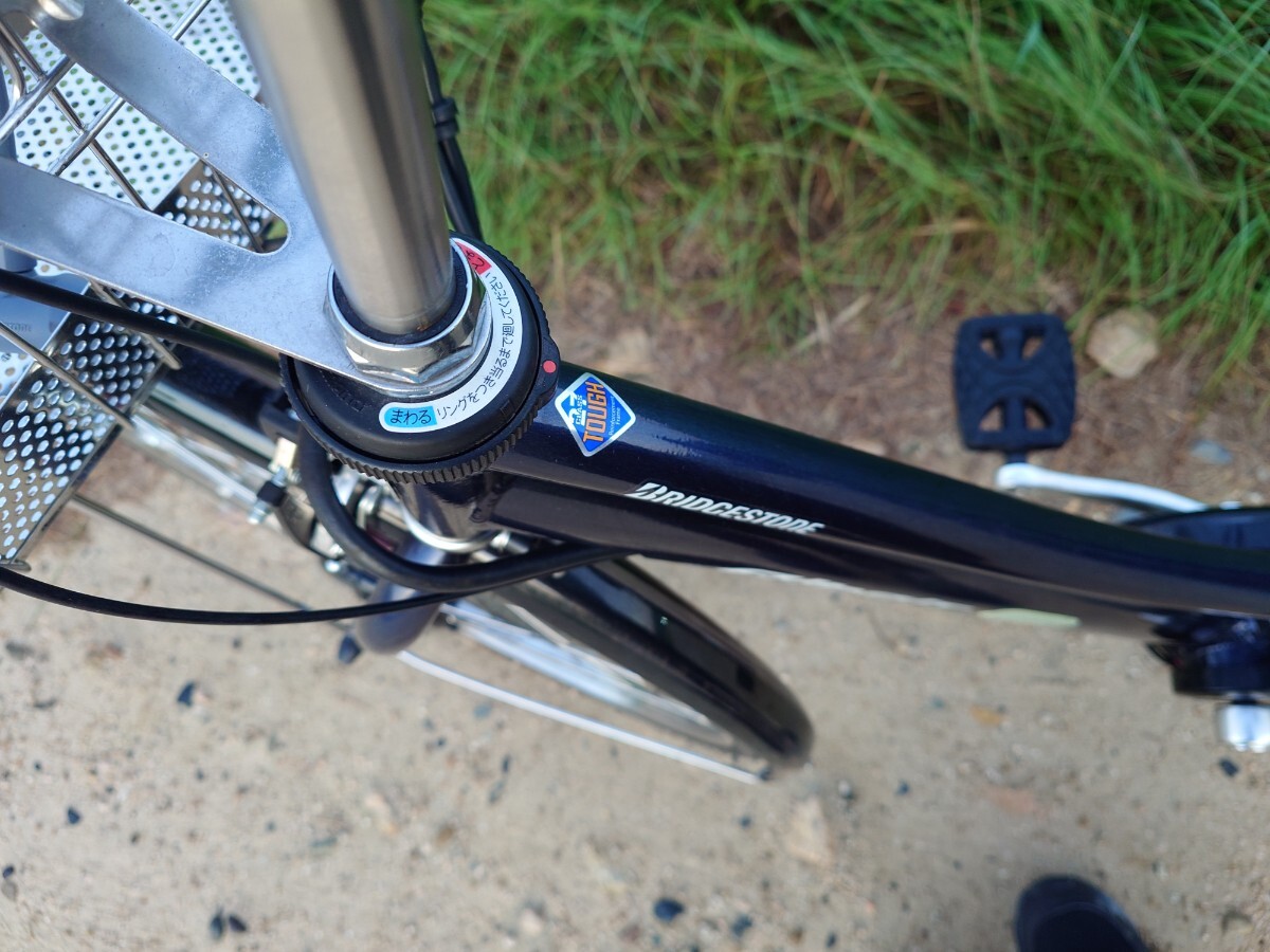 電動自転車 アルベルトe 26インチ ジュエルDブルー ブリヂストン 2022年モデル バッテリー有り&スペアタイヤ前後輪等おまけカスタム品付き_画像3