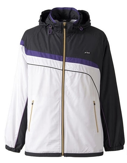 新品 未使用 Prince プリンス ウィンド ジャケット 白 黒 紫 ユニセックスS メンズ レディースM ウィンドブレーカー ジャンパー テニス_画像8