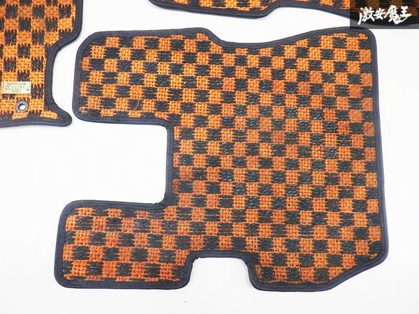 KARO カロ UA-DY3W デミオ 2003/11 ZJ-VE フロアマット フロアカーペット 4枚 オレンジ 棚2F3_画像5
