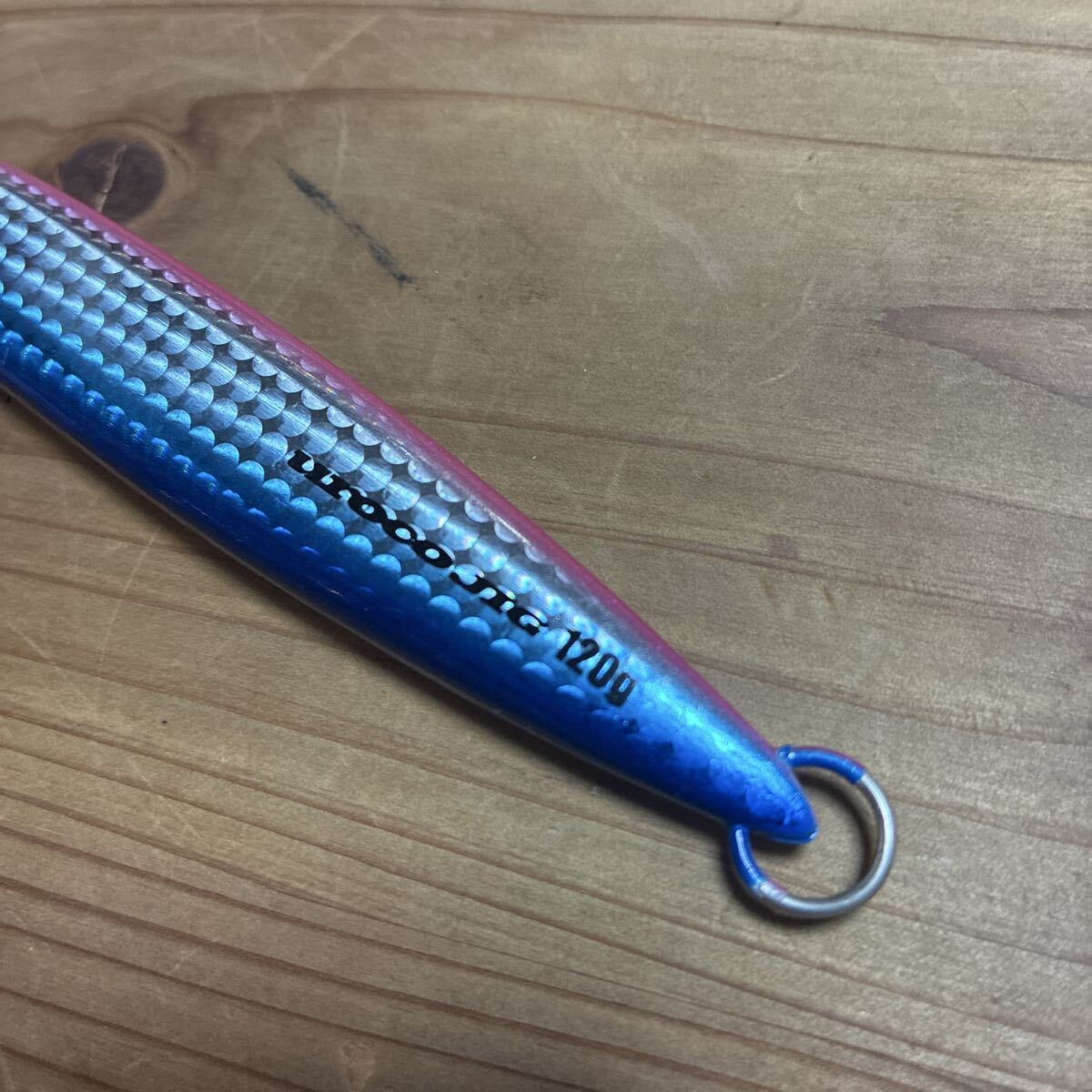 ウロコジグ オリジナル　ブルピンレンズシルバー　120g スロージギング ジギング ヒラマサ_画像4