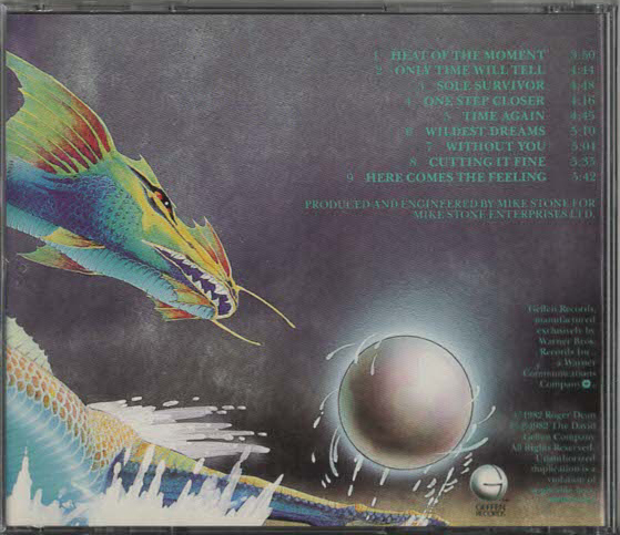 ★ASIA エイジア｜詠時感～時へのロマン～｜輸入盤｜HEAT OF THE MOMENT/ONLY TIME WILL TELL/SOLE SURVIVOR｜2008-2｜1982年_画像2