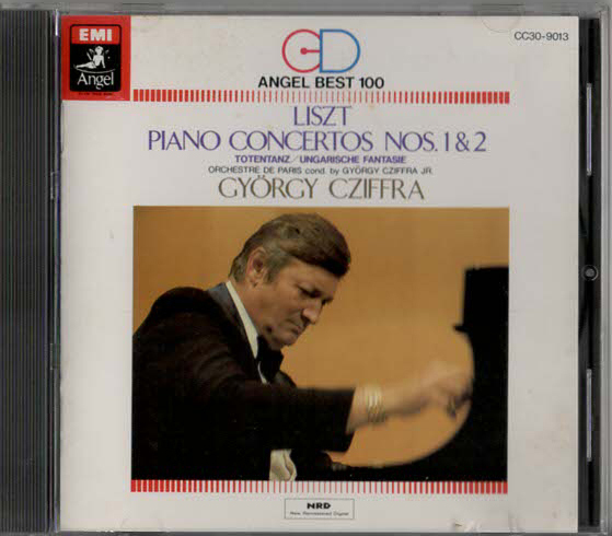 ★ジョルジ・シラフ(ピアノ)｜ANGEL BEST 100 リスト:ピアノ協奏曲第1＆2番｜ジョルジ・シフラJr指揮 パリ管弦楽団｜CC30-9013｜1987/03/04の画像1