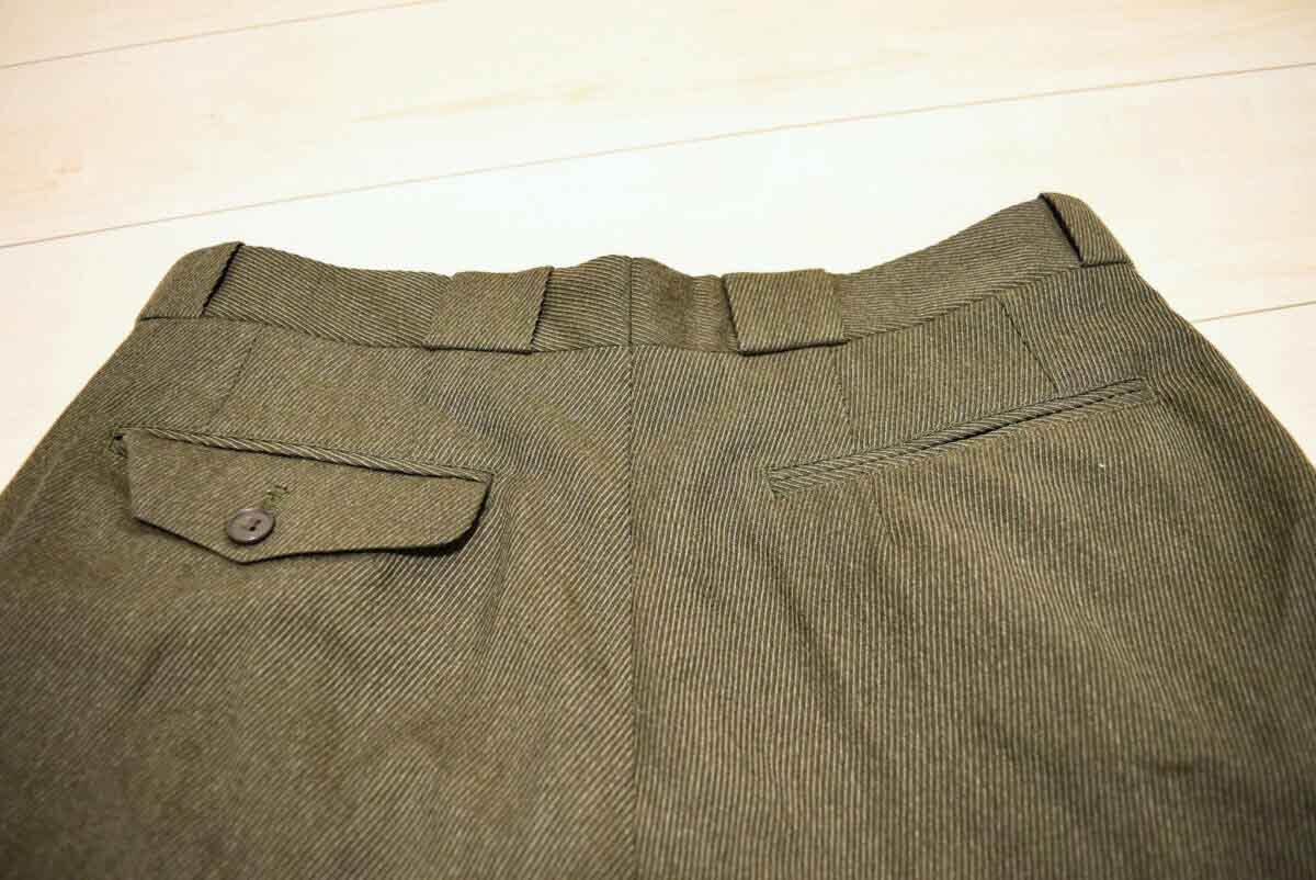 TRUSSARDI トラサルディ ウール100% 少し厚め ドリルツイル地 スラックス パンツ W33 L29 L 冬 (K00102702)_画像3