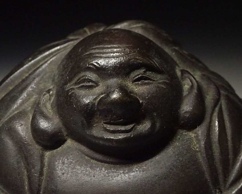 緑屋z■ 時代物　銅製　布袋 香炉　金工美術 仏教美術　i9/10-6139/29-5#60_画像5