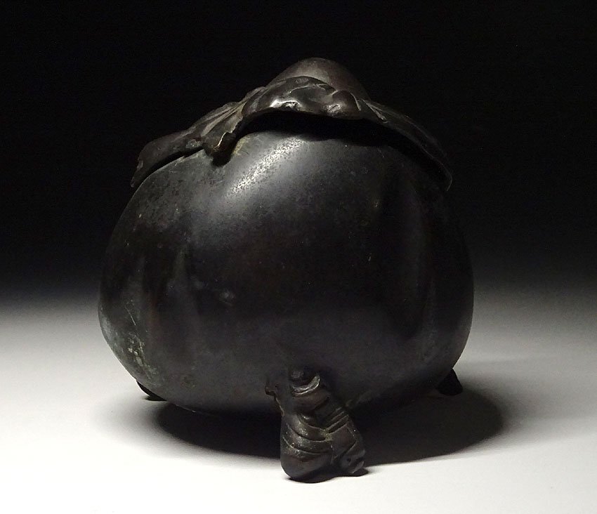緑屋z■ 時代物　銅製　布袋 香炉　金工美術 仏教美術　i9/10-6139/29-5#60_画像3