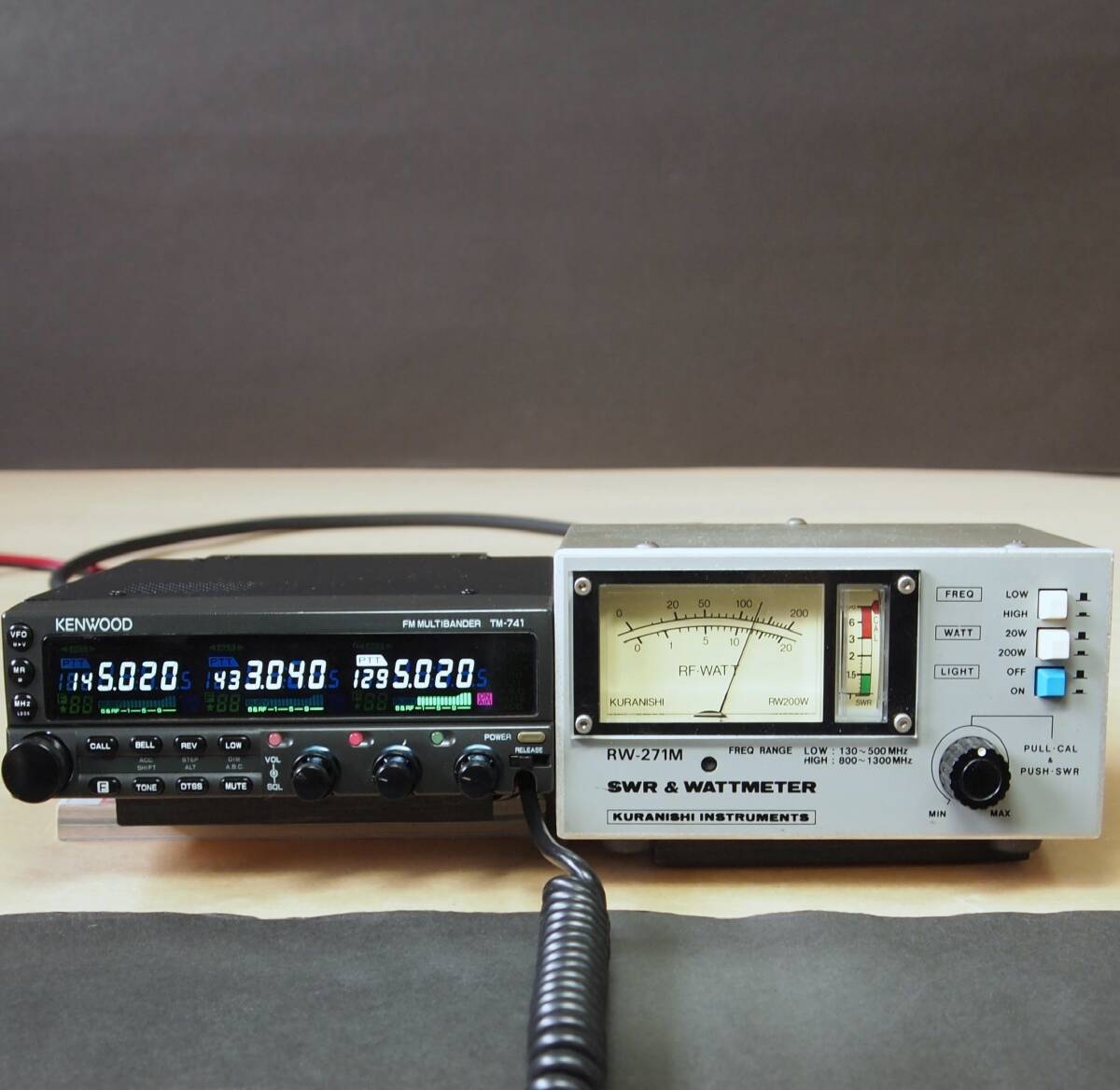 KENWOOD ケンウッド TM-941S ハイパワー仕様( TM-741S +1200MHz ) 3バンド モービル機 白色 LED換装済( TM742 TM-841 TM942 )_画像9