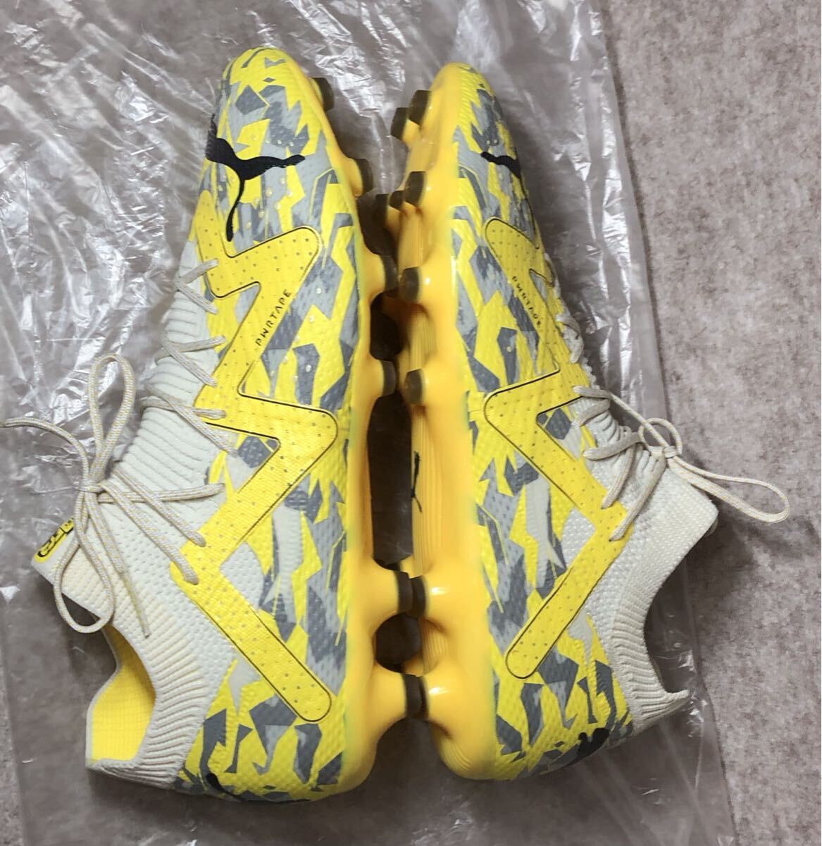  Puma PUMA футбол шиповки Future Ultimate HG/AG желтый серый белый 27.5cm