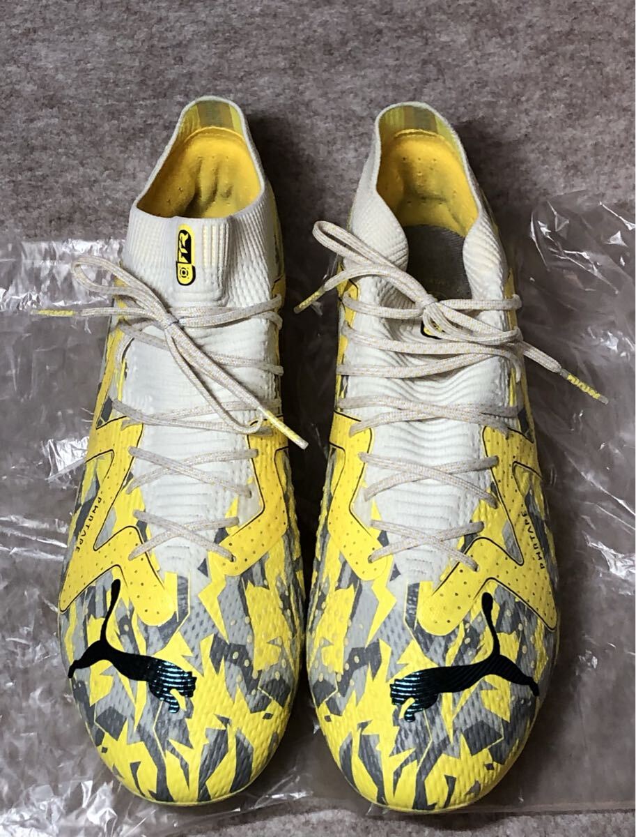  Puma PUMA футбол шиповки Future Ultimate HG/AG желтый серый белый 27.5cm