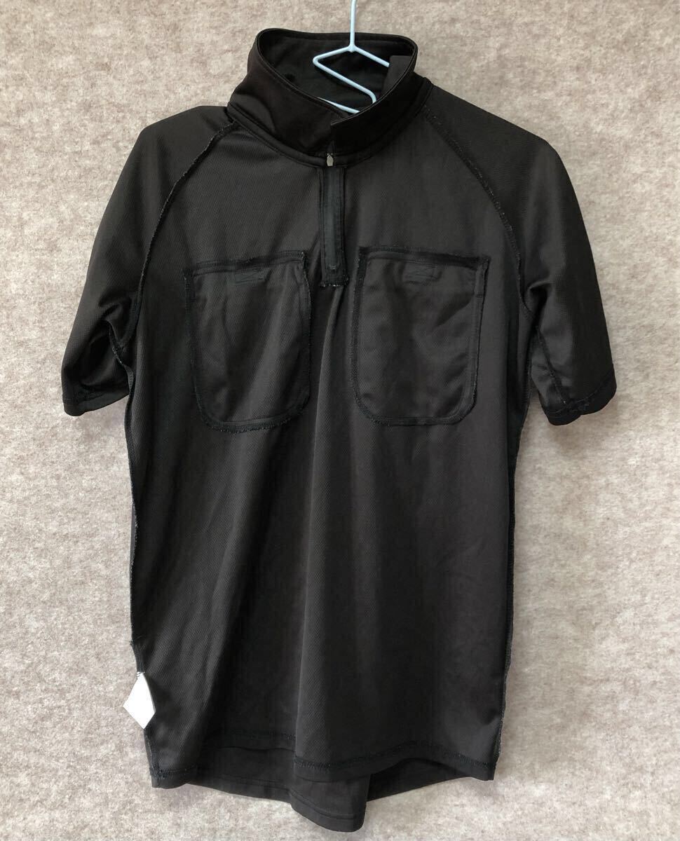 キムラスポーツ KIF サッカー レフェリー 審判 半袖 ハーフジップ シャツ Lサイズ ※1つワンペンマジックテープの蓋が欠損しています。_画像3