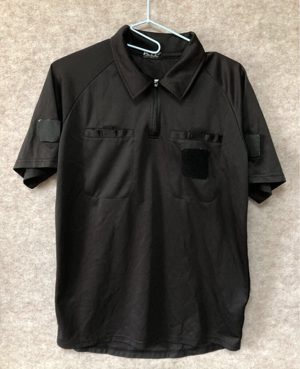 キムラスポーツ KIF サッカー レフェリー 審判 半袖 ハーフジップ シャツ Lサイズ ※1つワンペンマジックテープの蓋が欠損しています。_画像1