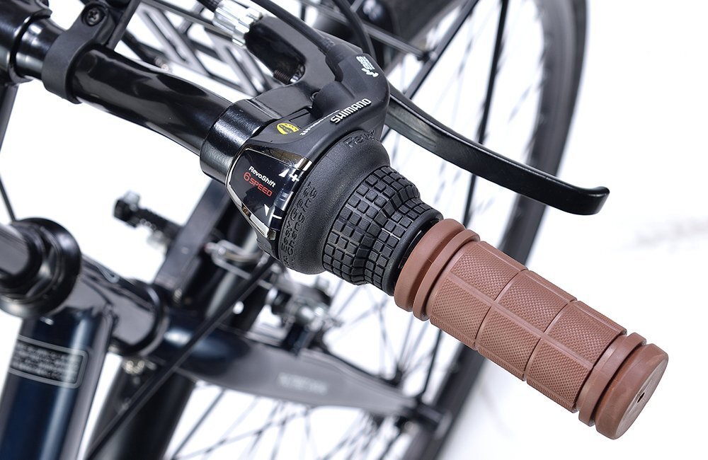 送料無料 折り畳み自転車 27インチ シマノ制6段変速 シティクロス サイクリング PL保険加入済 適応身長155cm以上 インディゴブルー 新品