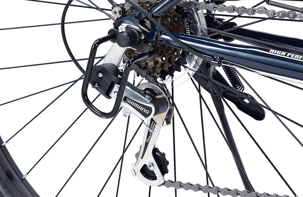 送料無料 折り畳み自転車 27インチ シマノ制6段変速 シティクロス サイクリング PL保険加入済 適応身長155cm以上 ダークグリーン 新品
