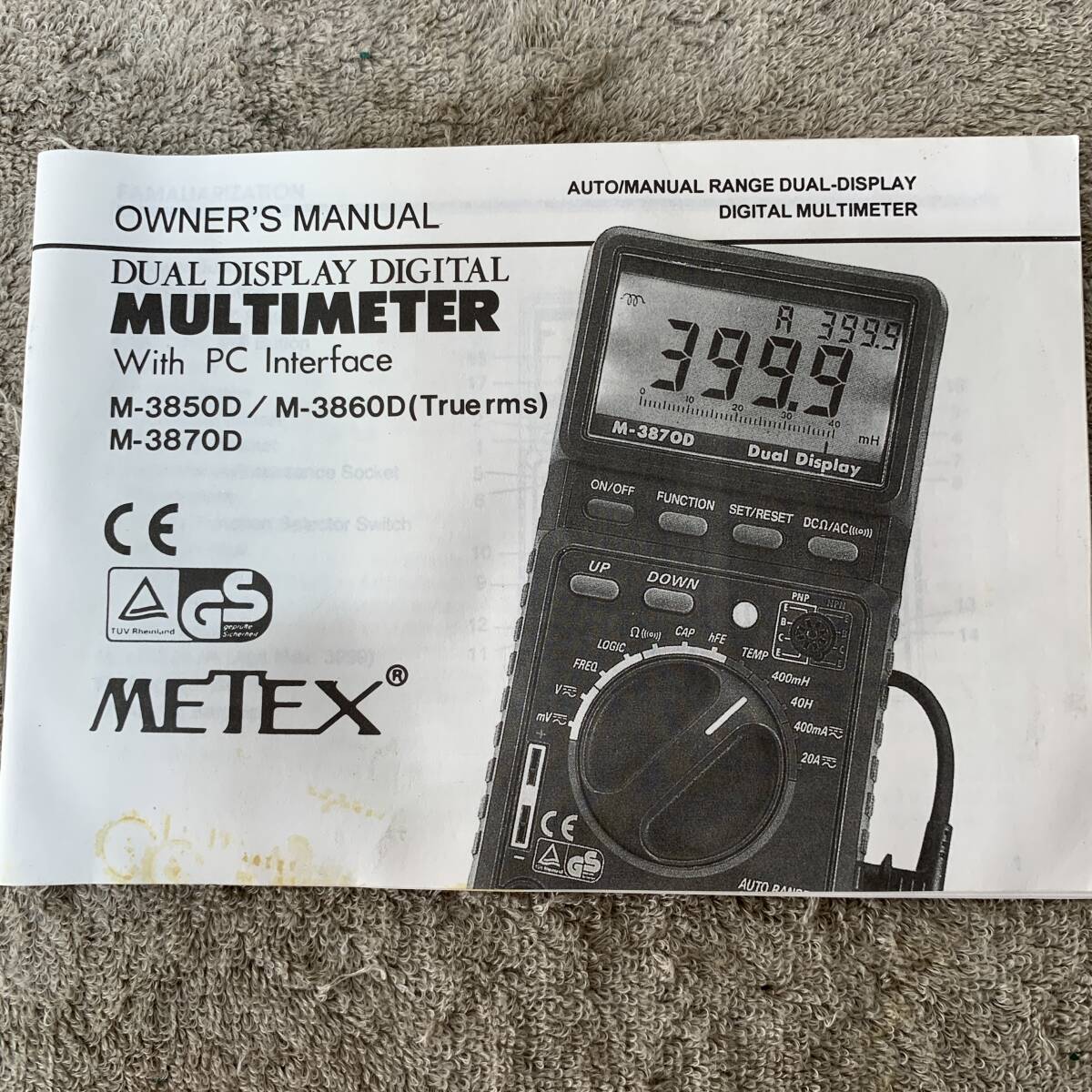 METEX M-3850D デジタルマルチメーター　XZ4043_画像6