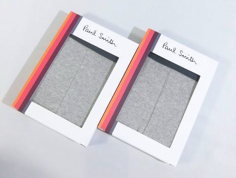 ★新品 定価合計7,260円 Paul Smith (ポールスミス) ショートボクサーパンツ 2点セット M グレー 下着 アンダーウエア ボクサーブリーフ★_画像2