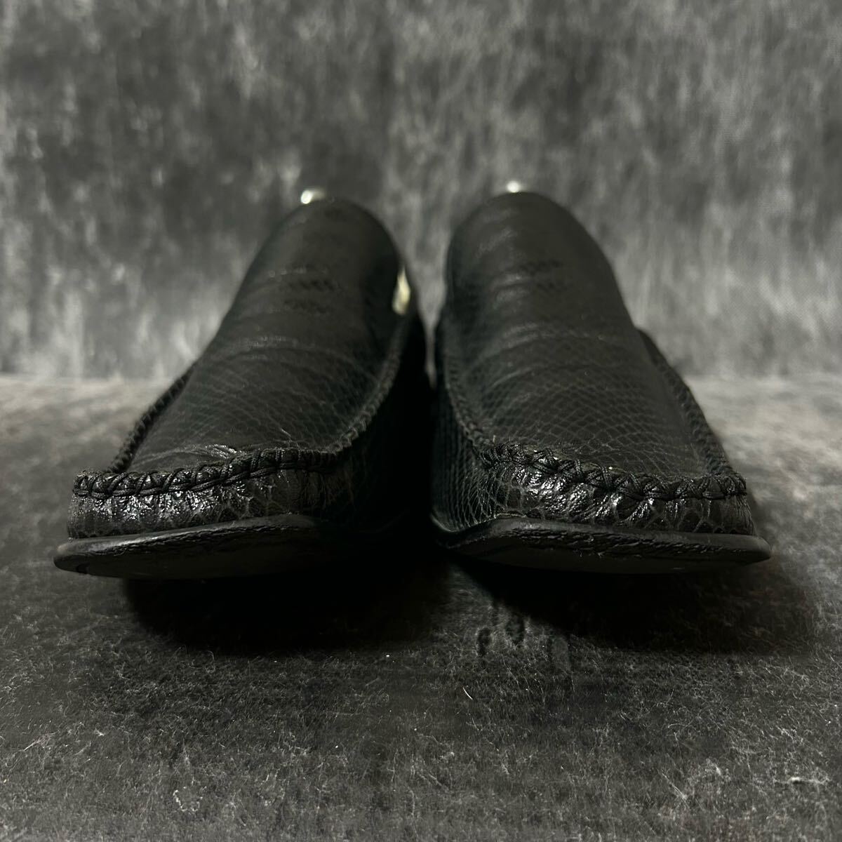 KATHARINE HAMNETT LONDON キャサリンハムネットロンドン　 スリッポン　 ローファー　革靴　レザー　26cm ブラック　＊DO_画像4