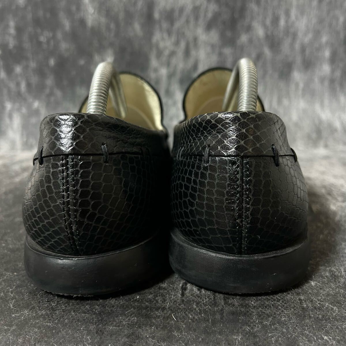 KATHARINE HAMNETT LONDON キャサリンハムネットロンドン　 スリッポン　 ローファー　革靴　レザー　26cm ブラック　＊DO_画像5