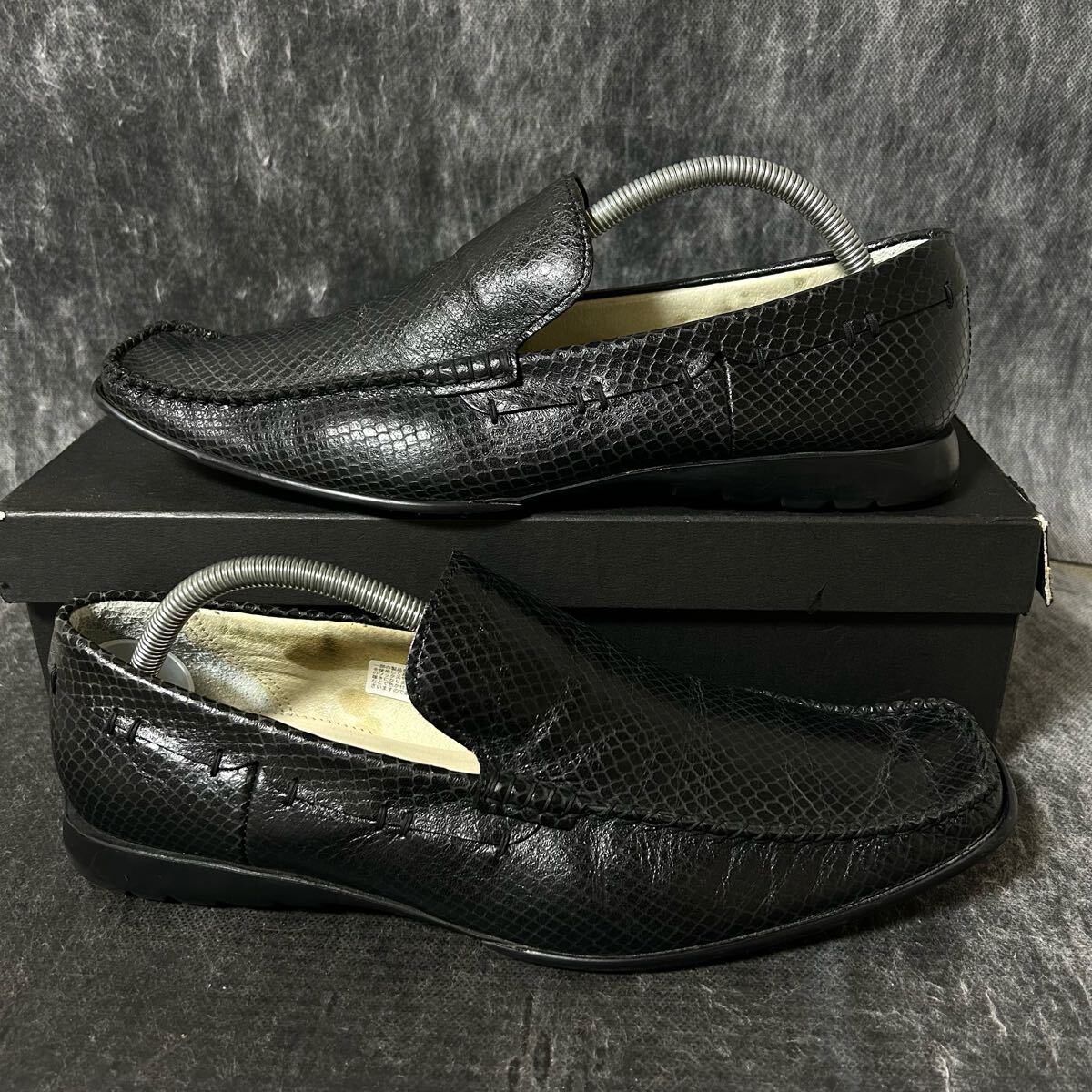 KATHARINE HAMNETT LONDON キャサリンハムネットロンドン　 スリッポン　 ローファー　革靴　レザー　26cm ブラック　＊DO_画像8