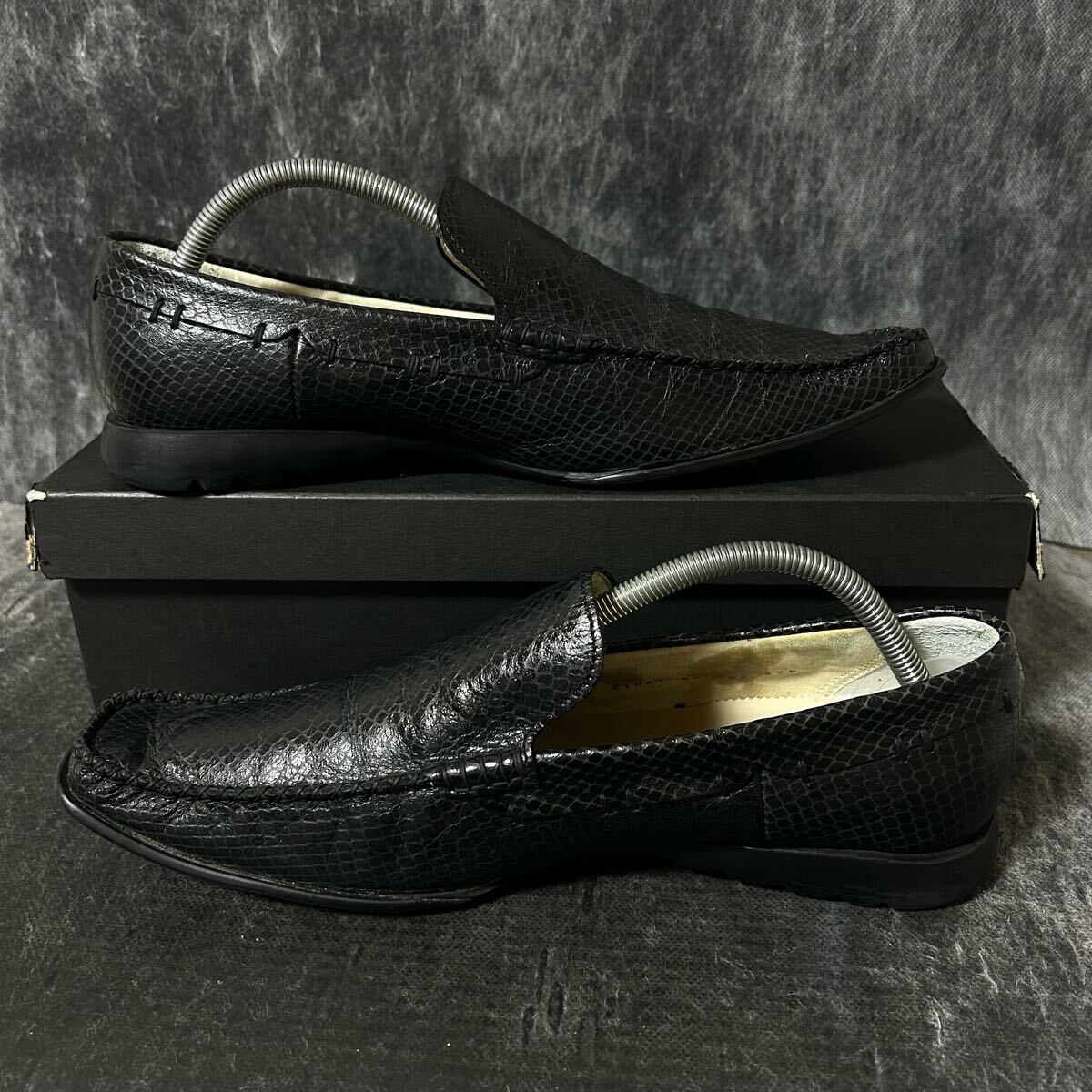 KATHARINE HAMNETT LONDON キャサリンハムネットロンドン　 スリッポン　 ローファー　革靴　レザー　26cm ブラック　＊DO_画像9