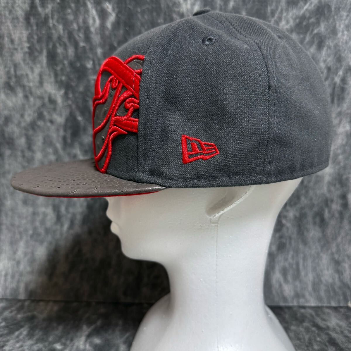 コラボ New Era ニューエラ Miami Heat マイアミ・ヒート 59FIFTY キャップ 帽子 グレー系 7 1/4 57.7cm ＊U_画像3
