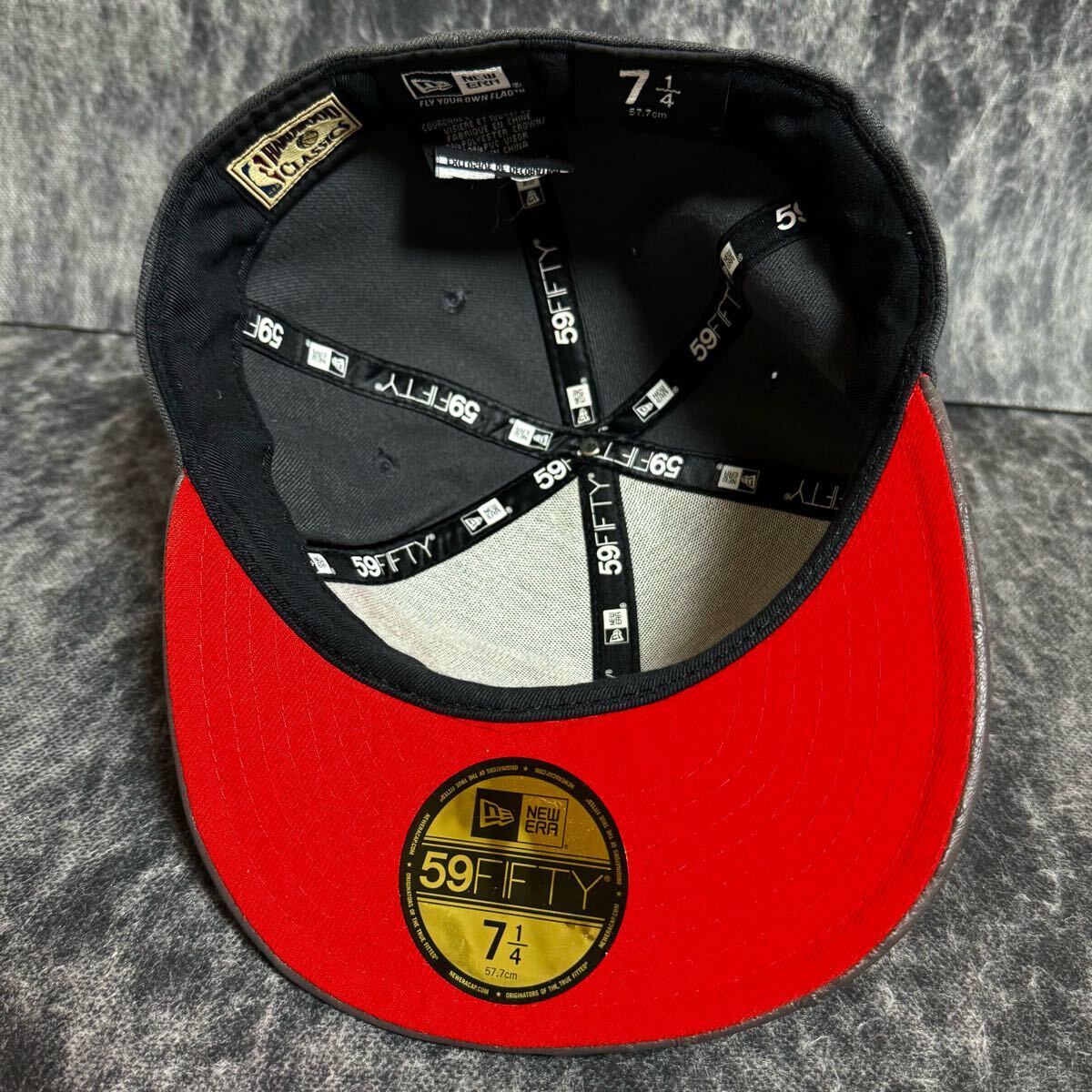 コラボ New Era ニューエラ Miami Heat マイアミ・ヒート 59FIFTY キャップ 帽子 グレー系 7 1/4 57.7cm ＊U_画像7