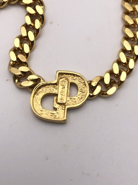 【1-25-43】Christian Dior クリスチャンディオール CD ロゴ ラインストーン ブレスレット アクセサリー_画像3