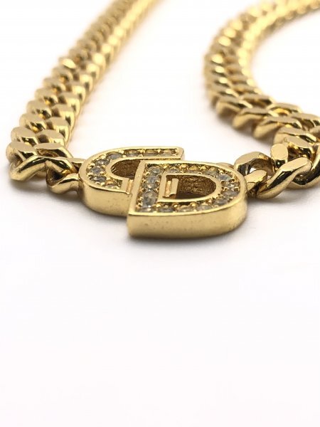 【1-25-43】Christian Dior クリスチャンディオール CD ロゴ ラインストーン ブレスレット アクセサリー_画像5