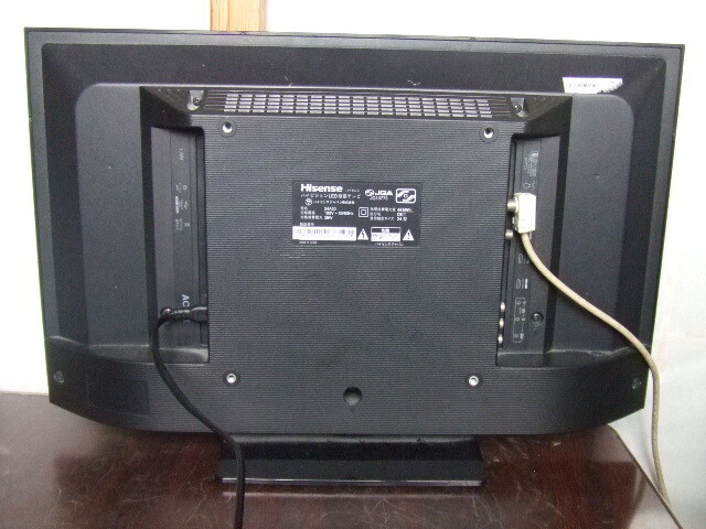 ハイセンス (hisense) の24V HDD録画対応 LED 液晶テレビ 24A50 18年製 リモコン、カード付_画像2