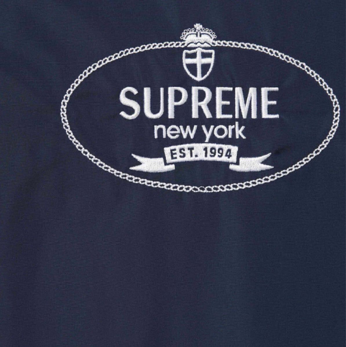 未使用 Sサイズ 24FW SUPREME Crest Coaches Jacket Navy シュプリーム コーチジャケット ボックスロゴ ステッカー付 24AW_画像3