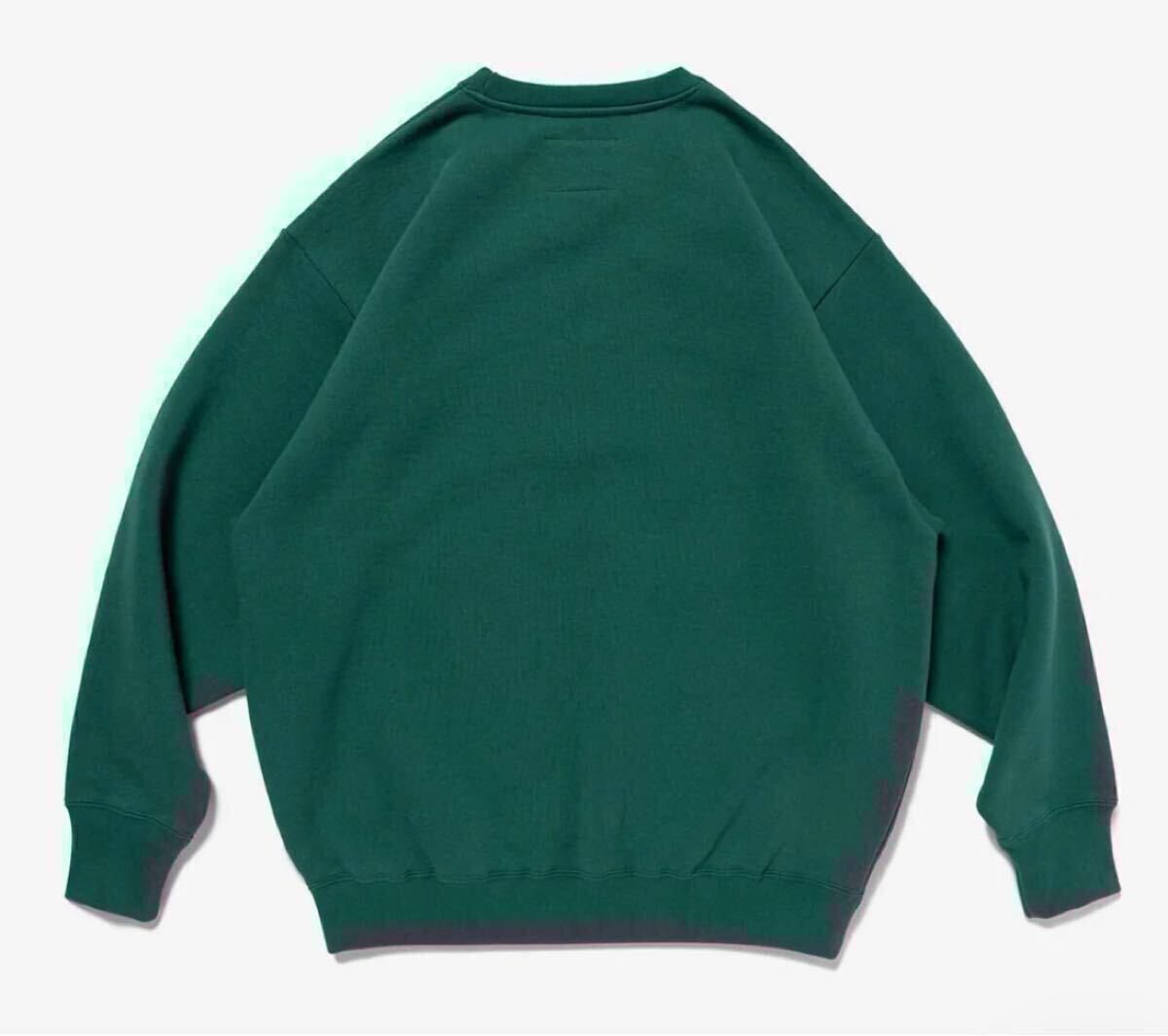 未使用 Sサイズ 24SS WTAPS ACADEMY SWEATER COTTON COLLEGE GREEN SMALL ダブルタップス アカデミー クルーネック スウェット_画像2