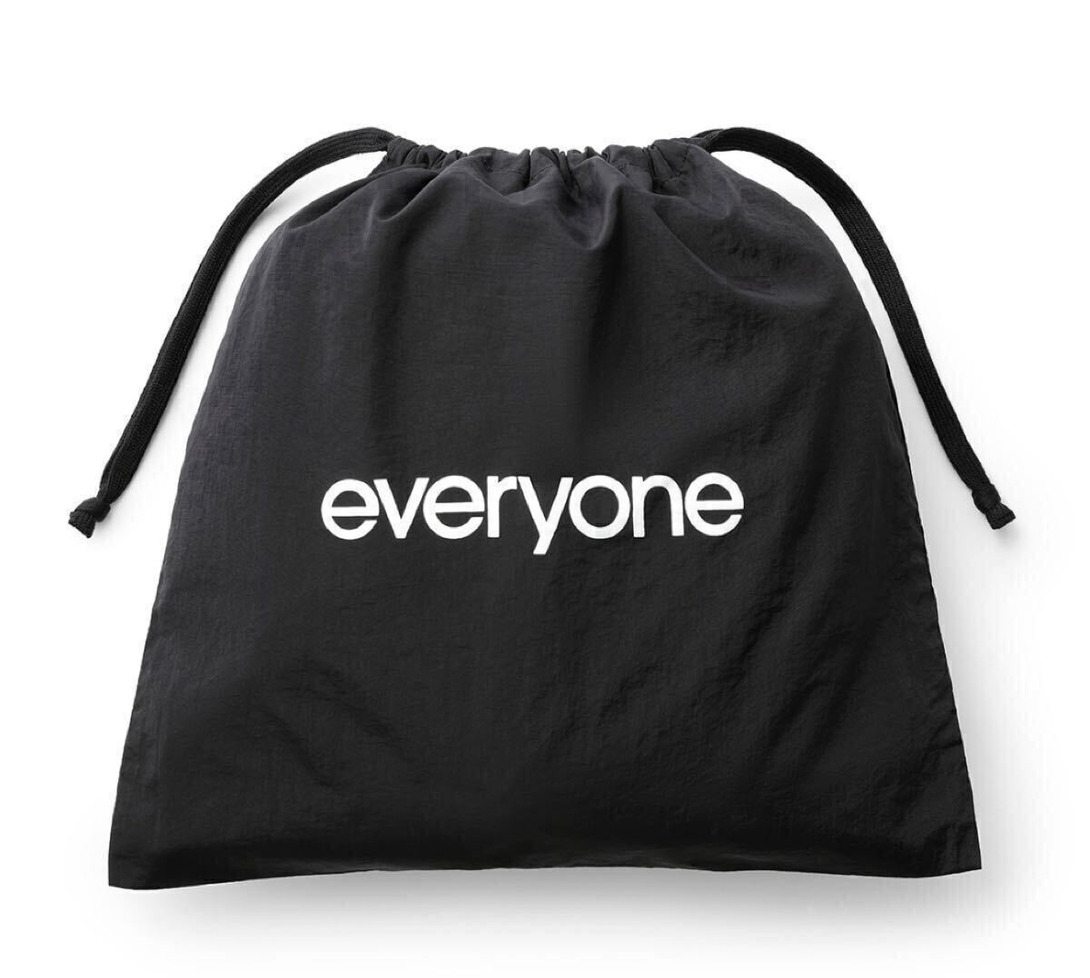 未使用 25SS everyone nylon kinchaku pouch BLACK エブリワン ナイロン ロゴ 巾着 ポーチ ennoy _画像1