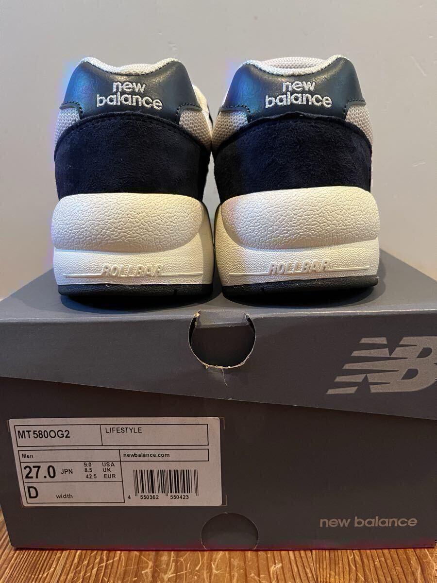 美品 27cm NEW BALANCE MT580 OG2 NAVY ニューバランス ネイビー US 9 990 991 992 993 996 998_画像4