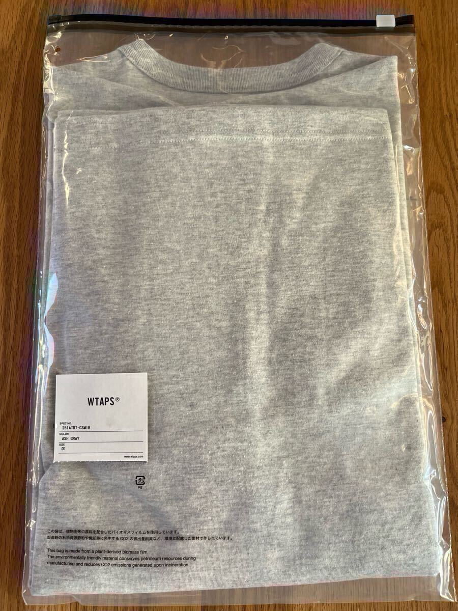 未使用 Sサイズ 25SS WTAPS ACADEMY LS CTPL ASH GRAY SMALL ダブルタップス ロングスリーブ Tシャツ アッシュ グレー_画像5