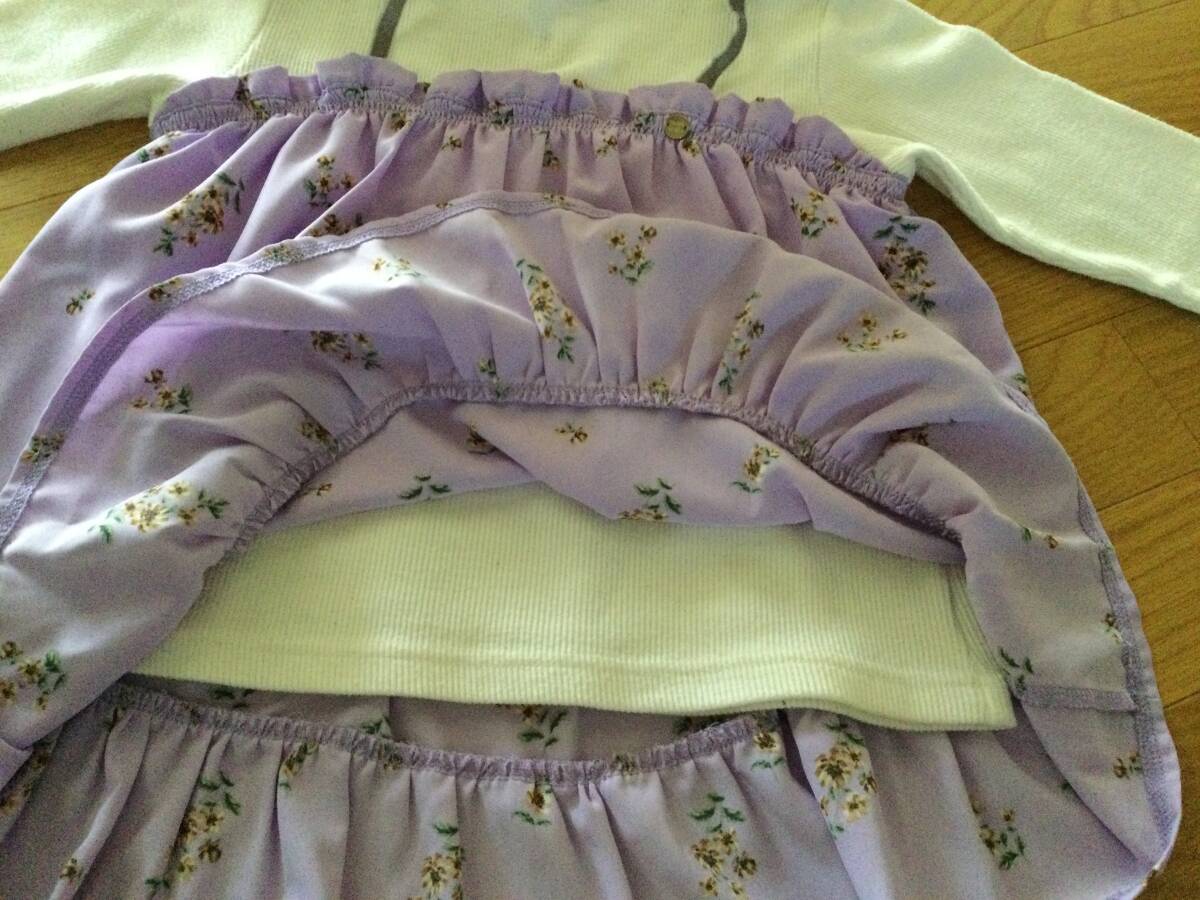 プティマイン Petit main ドッキングリブカットソー　チュニック　長袖Tシャツ　120_画像5