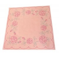 オリムパス　ちくちく刺し子キット　SK-287　マルチクロス　ローズフレーム_画像1