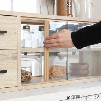 カウンター上収納ラック 80幅 オーク 51494_画像4