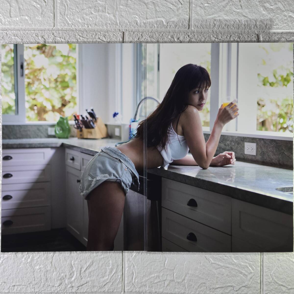  Fukada Kyouko A4[ местного производства плёнка 150μ ламинирование обработка ] купальный костюм журнал порез .[ bikini model ]i85