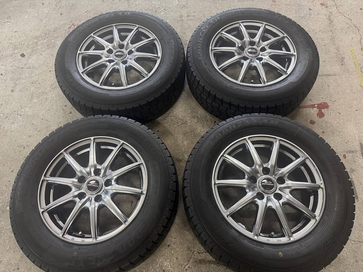 ★即決 バリ山 美品 スタッドレスタイヤホイールセット 215/65r16 2022年製 グッドイヤー アイスナビ7 カローラクロス MIDホイール_画像1