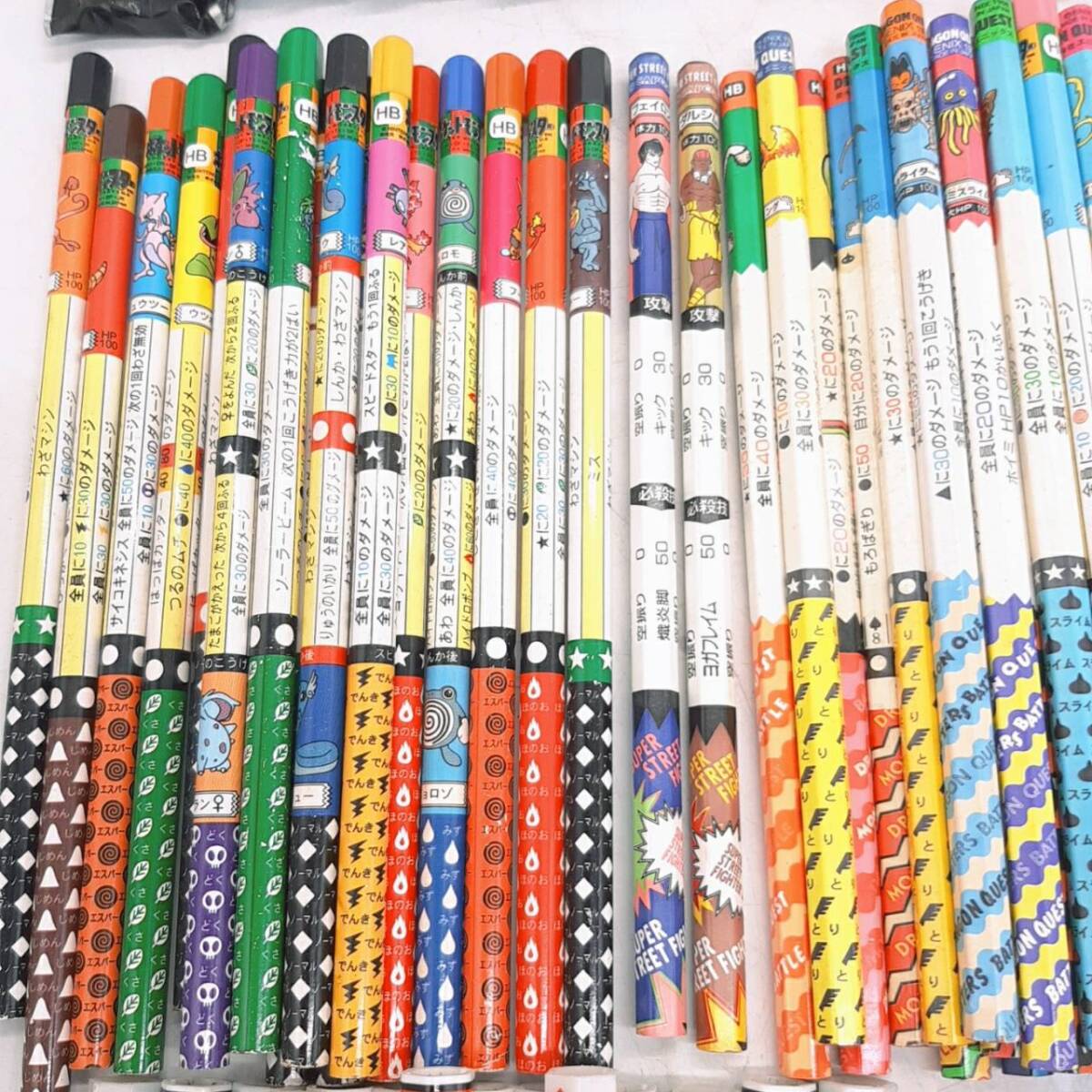 ☆r74【1円～】 バトル鉛筆 まとめ 大量 235本 キャップ 48点 ドラゴンクエスト ポケモン ストリートファイター 他 バトエン の画像5