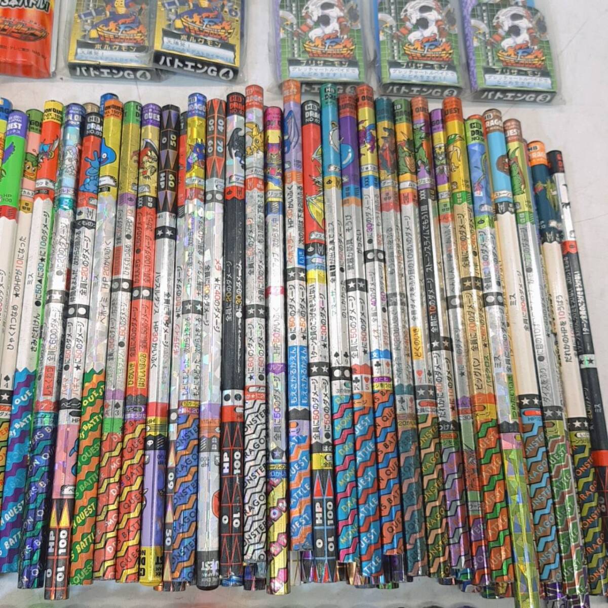 ☆r74【1円～】 バトル鉛筆 まとめ 大量 235本 キャップ 48点 ドラゴンクエスト ポケモン ストリートファイター 他 バトエン の画像7