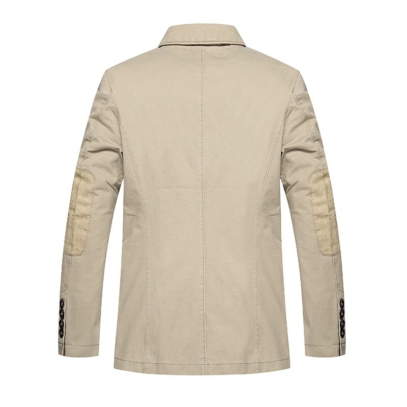 テーラードジャケット　メンズ*新品　カジュアルジャケット　カジュアルスーツ　ブレザー　春服夏服【15618】ライトカーキ　L_画像2