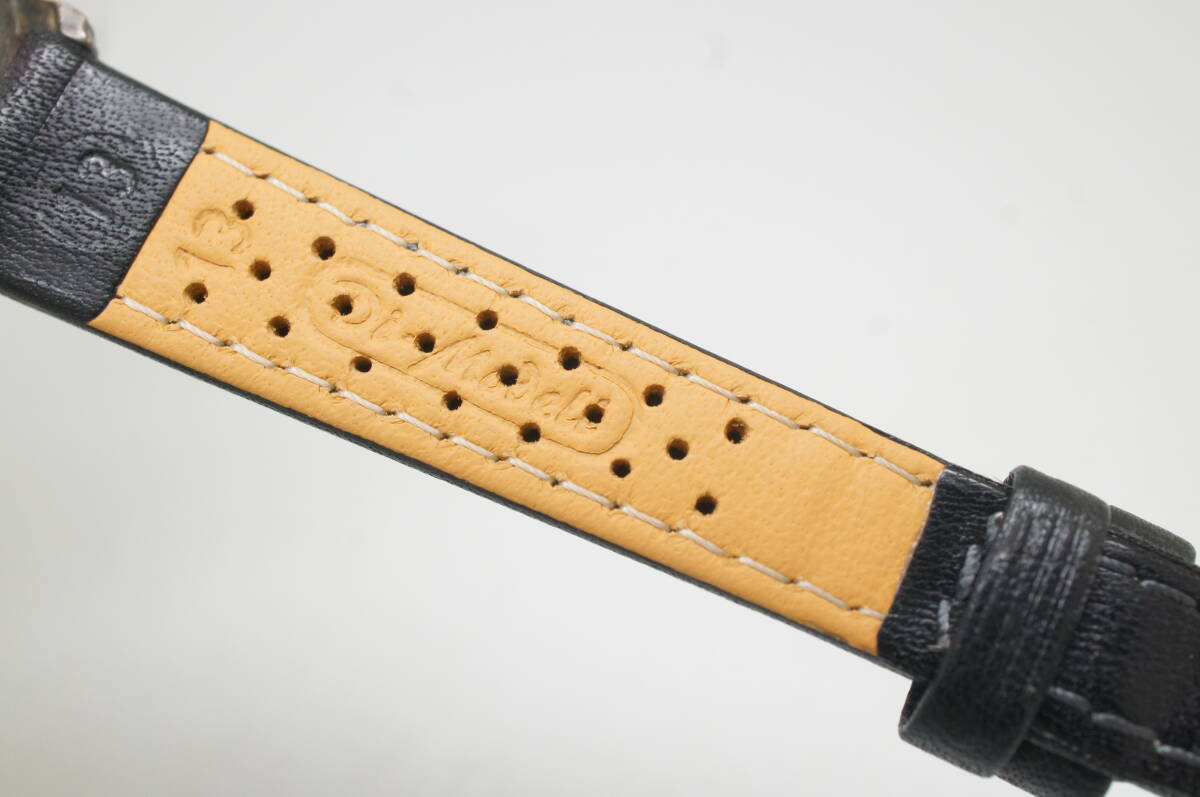 J184●作動良好 未使用ベルト 美品 LA BONHER ラ・ボナール 18Kベゼル SILVER925 LB-0004 レディース腕時計 黒ベルト クォーツ_画像9