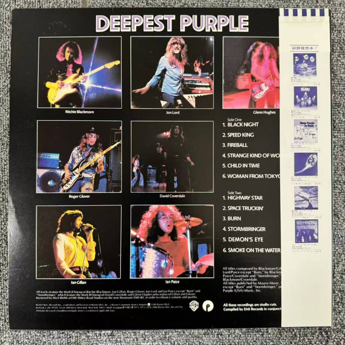 美盤 帯付LP ディープ・パープル「ディーペスト・パープル」DEEPEST PURPLE/THE BERY BEST OF DEEP PURPLE P-10914W/SNJ100860_画像2