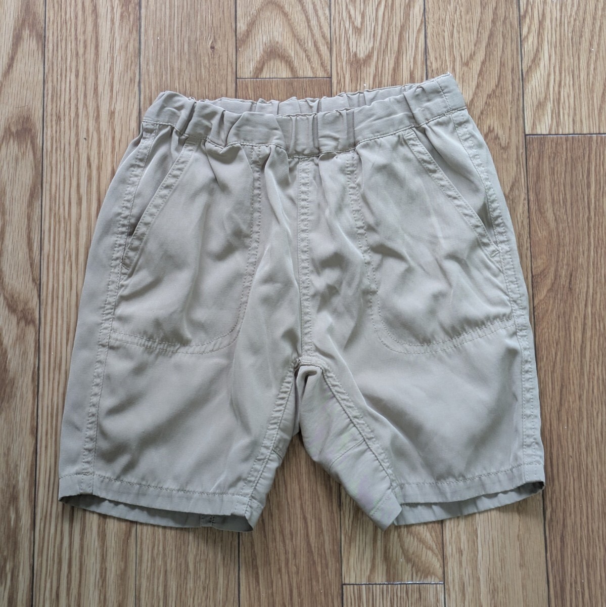 無印良品 MUJI 子供服 キッズ服 110 半ズボン ハーフパンツ ベージュ 男女兼用 ユニセックス_画像1