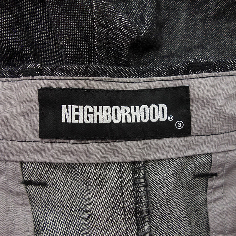 【特別価格】NEIGHBORHOOD UCK-D/C-PT デニムスラックス パンツ ブラック サイズ メンズ3_画像3
