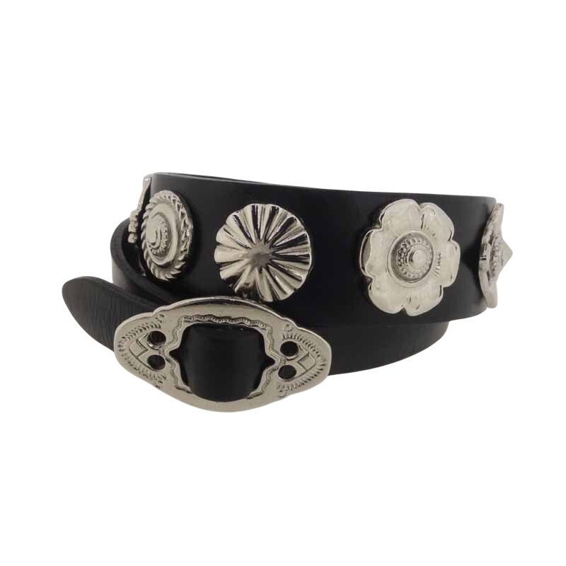 TOGA ARCHIVES TOO Double leather bangle ダブル レザー ブレスレット ブラック/シルバー サイズ ユニセックス標記なし_画像2