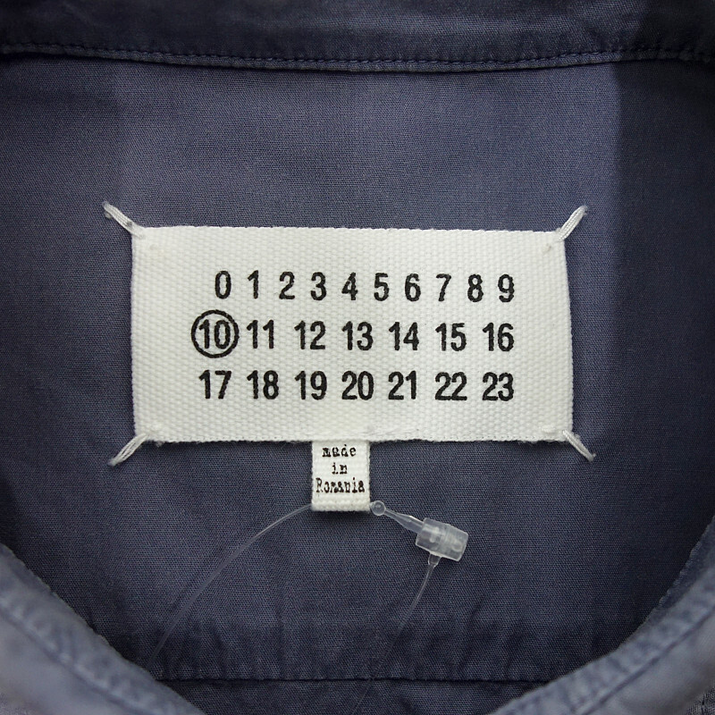 MAISON MARGIELA 16SS ショートスリーブ スタッズ 半袖 シャツ カラー/ネイビー サイズ メンズ46の画像3