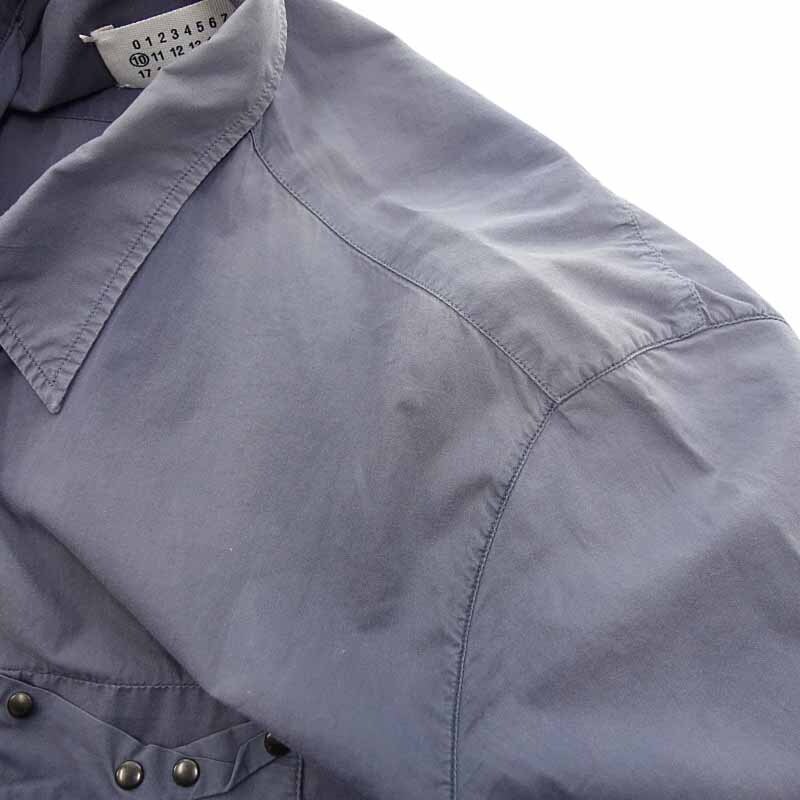 MAISON MARGIELA 16SS ショートスリーブ スタッズ 半袖 シャツ カラー/ネイビー サイズ メンズ46の画像7