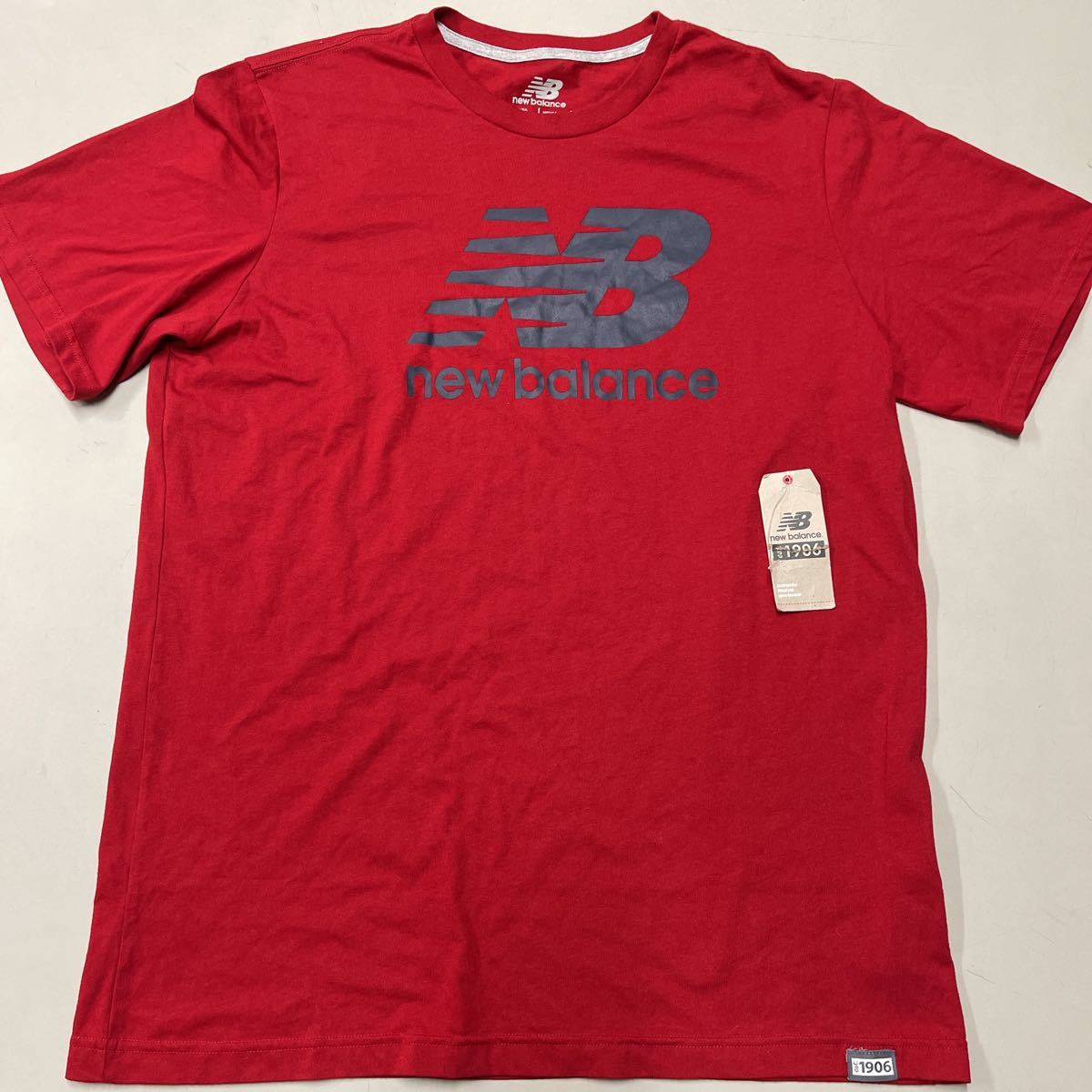 ニューバランス new balance Tシャツ レッド 半袖 2XL サイズ 未使用 ロゴ メンズ LLサイズ_画像1