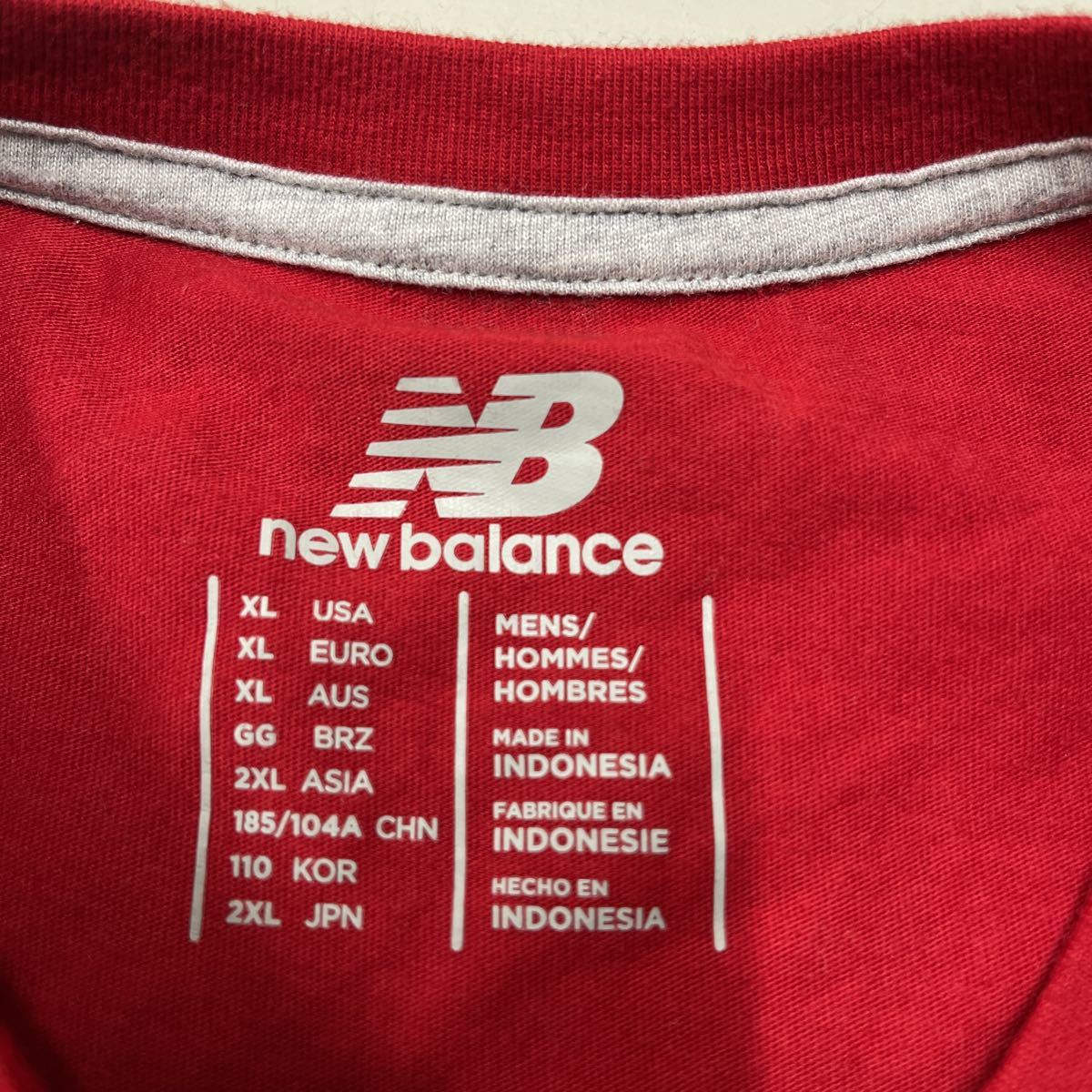 ニューバランス new balance Tシャツ レッド 半袖 2XL サイズ 未使用 ロゴ メンズ LLサイズ_画像3